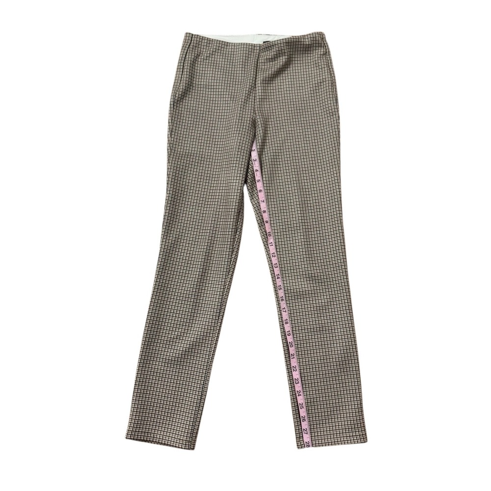 Adrianna Papell Winter Casual Plaid Slim Leg Career Pants Tan Brown Size 8 - Picture 12 of 12